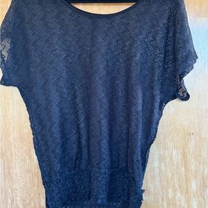 Elegant Black Lace Women's Top
